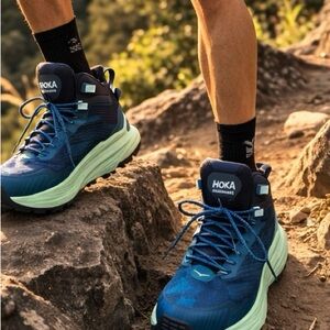 Hoka One One Olive and Black Trail Shoes